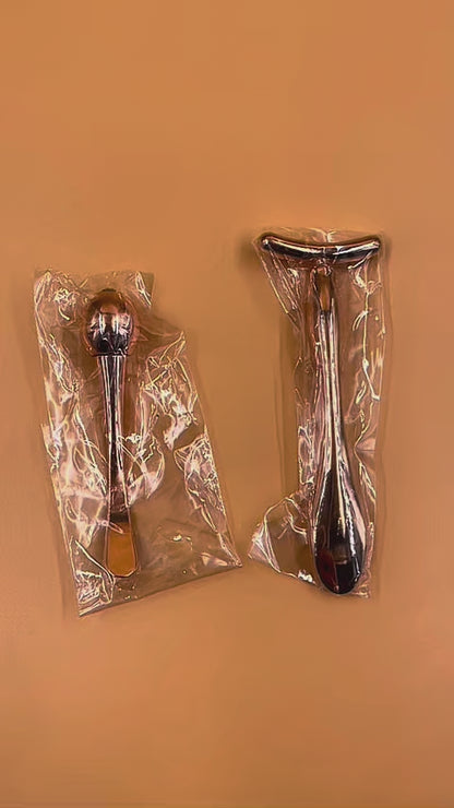 Set de Espatulas de metal para masaje facial