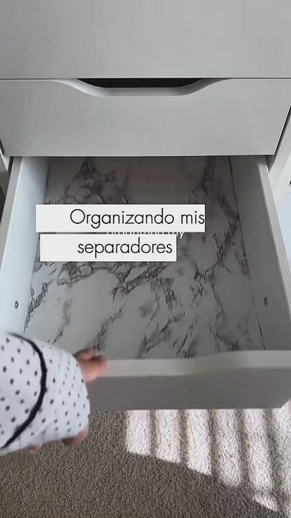 Separadores Divisores Cajón Set 4 Ajustables Cortables PP