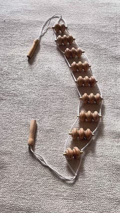 Cuerda de Masaje de Rodillos de Madera Maderoterapia