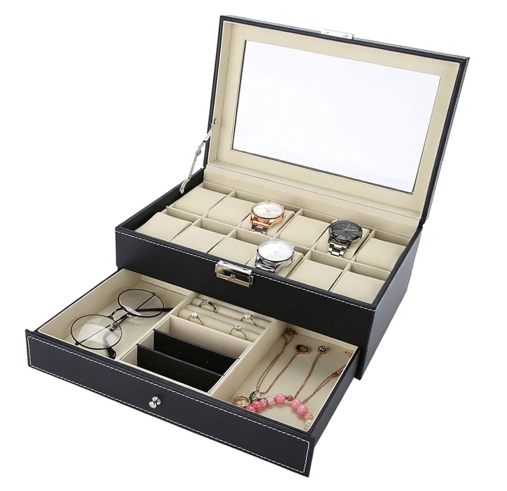 Caja Estuche de Relojes y Joyas Relojero Premium